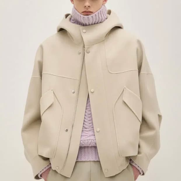 시스템 캐시미어 블렌드 포켓 점퍼 95 차콜