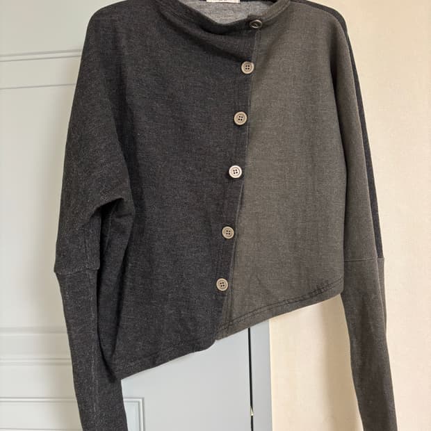 텐스댄스 비대칭 코튼 가디건