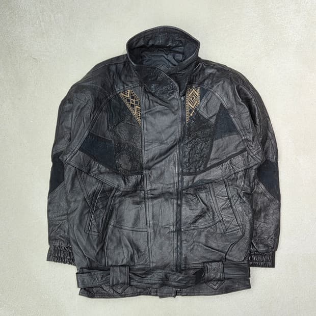 caviar 페이즐리 레더자켓 s09156