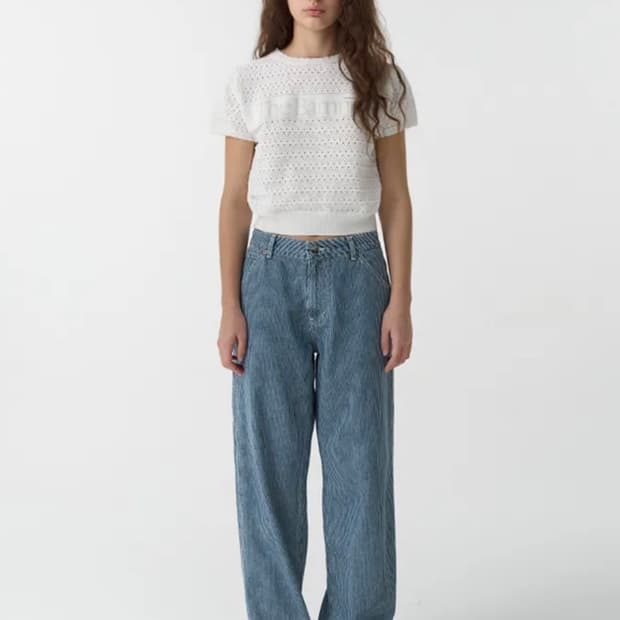 Hickory Striped Carpenter Denim Pants