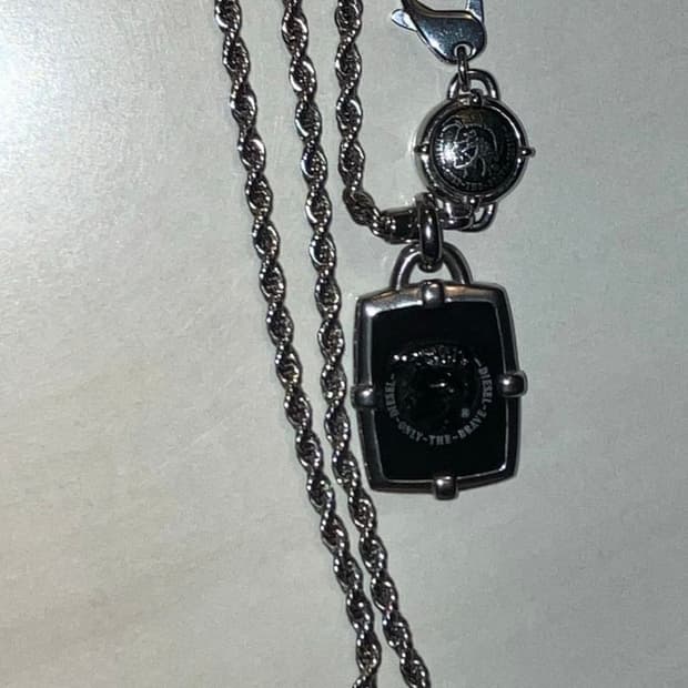 디젤 only the brave 목걸이 실버