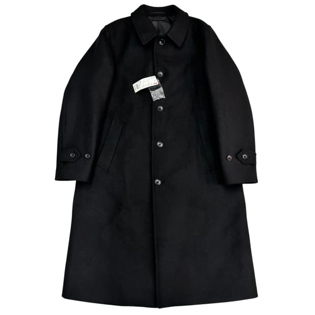 유니클로 블랙 울 싱글 코트