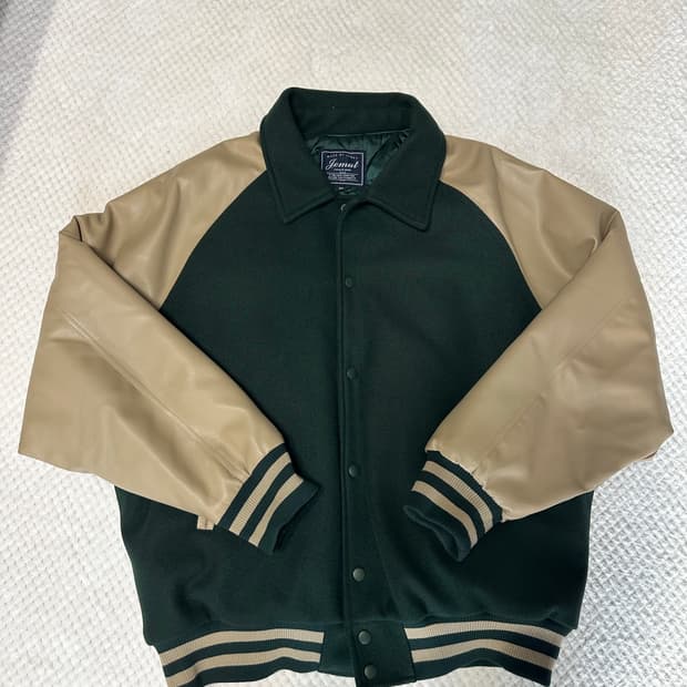 제멋 레글런 바시티 자켓 다크그린 2XL
