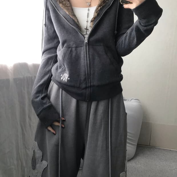 홀리스터 그레이 울프죠 후드집업