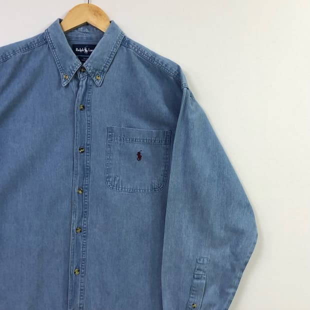 XL 폴로 데님 셔츠