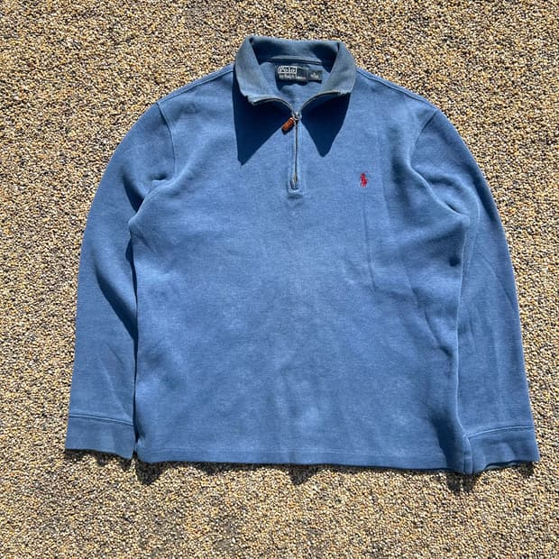 폴로(POLO RalphLauren)반집업 스카이블루 니트