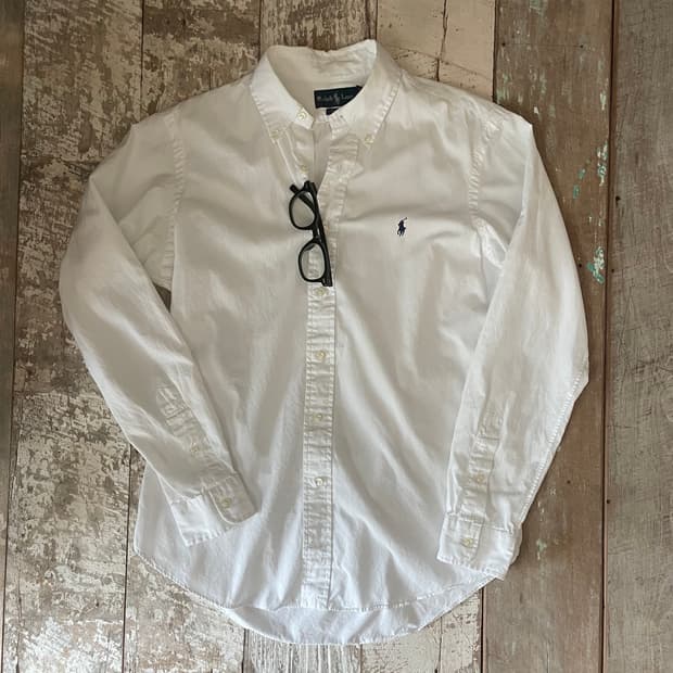 폴로 랄프로렌 화이트 커스텀핏 셔츠