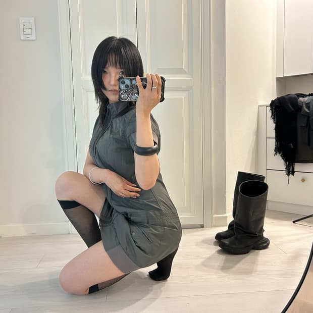 Utility Zipped Dress / 빈티지 유틸리티 원피스