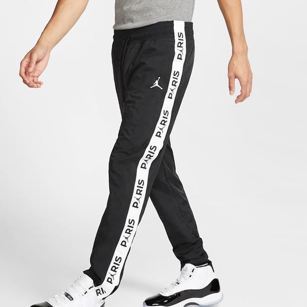 조던 x 파리 생제르망 한정판 스냅버튼 팬츠 블랙