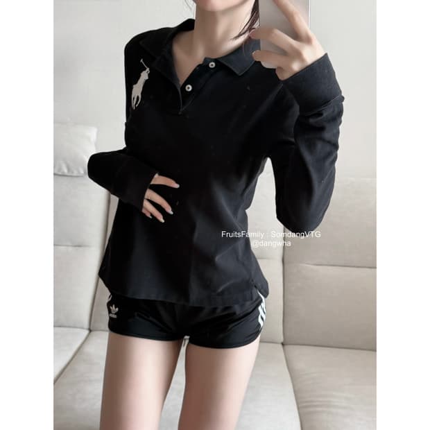 폴로 랄프로렌 빅포니 블랙 pk 긴팔