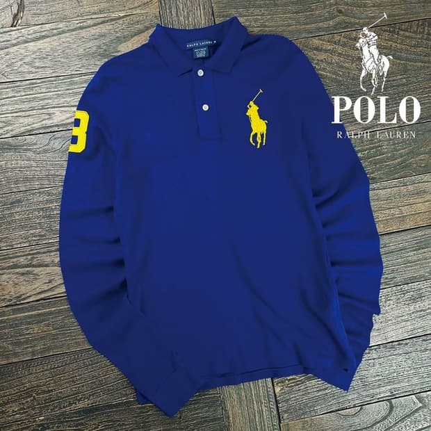 [폴로 랄프로렌] 빅포니 로고 자수 긴팔 카라티 M19325