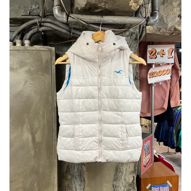 홀리스터 후드 패딩 베스트 화이트 S #csz3282