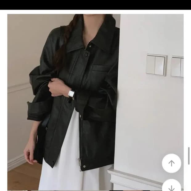 크치Made 매트 이프온리 스프링 나그랑 레더 자켓 블랙