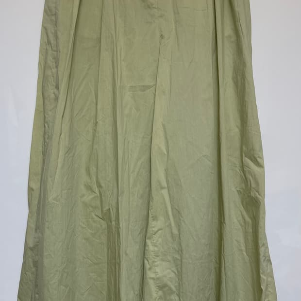 오르연두색 핀턱 롱 슬랙스