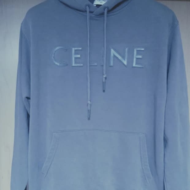 정품 셀린느 톤온톤 로고 루즈 후디 후드티 남여공용