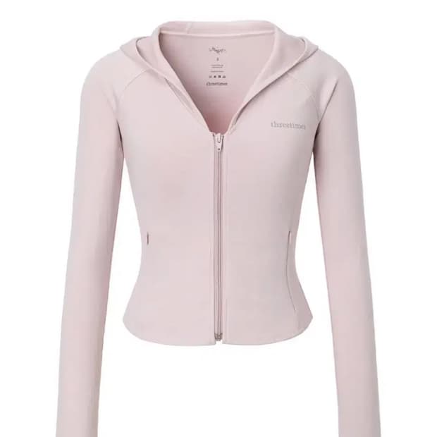 새상품) 쓰리타임즈 후드집업 집업 Petite zip up 핑크 S