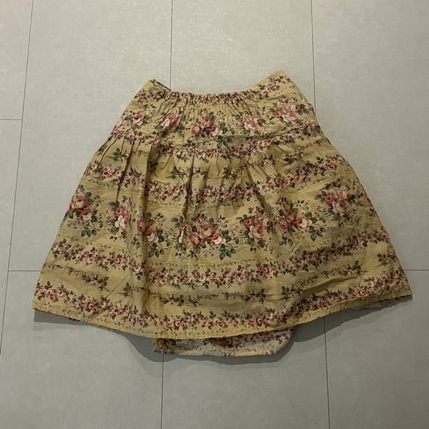 모리걸 빈티지 꽃무늬 스커트