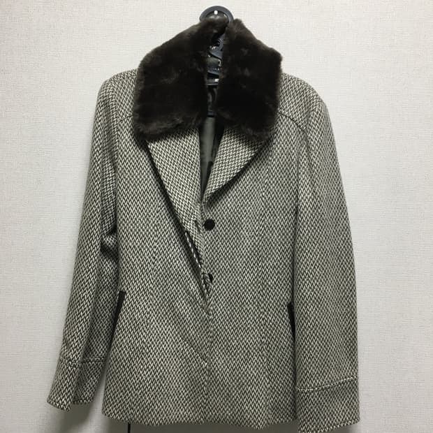 Vintage / 카라 퍼 페어리 코트 