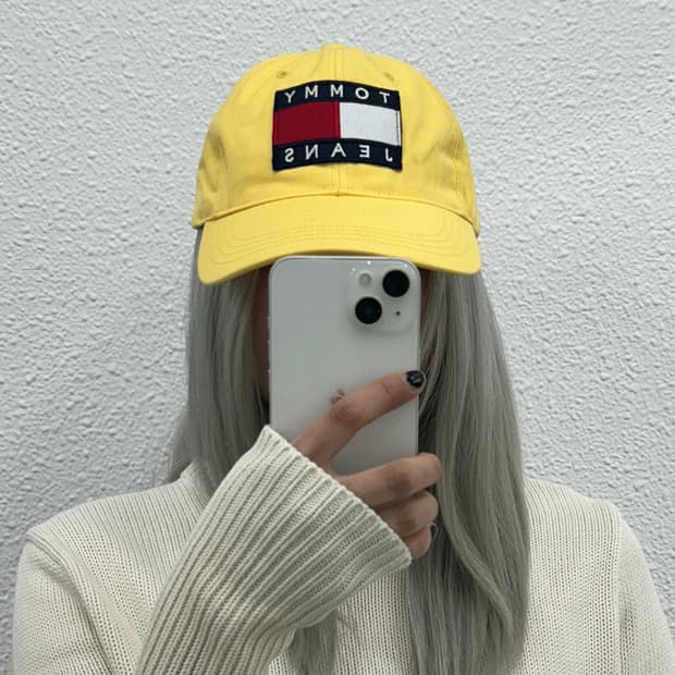 타미힐피거 센터로고 레몬 볼캡