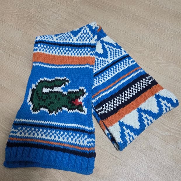 라코스테 울혼방 니트 머플러