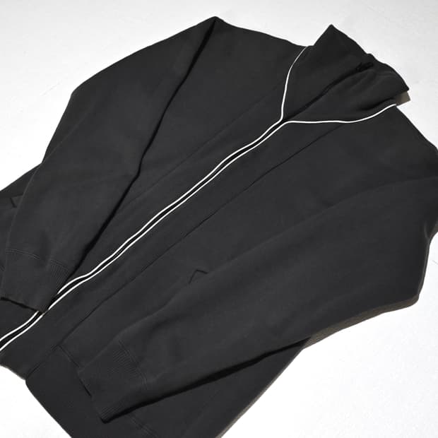 agnes b 1990s piping zip charcoal 