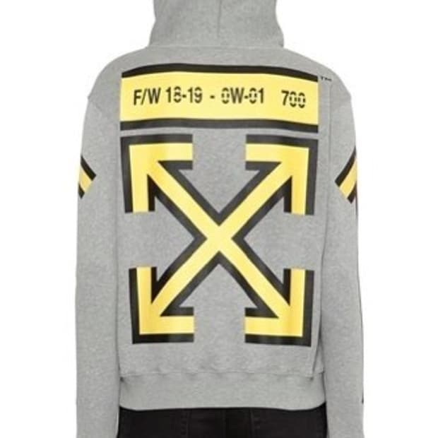 오프화이트 18FW 애로우 후드티