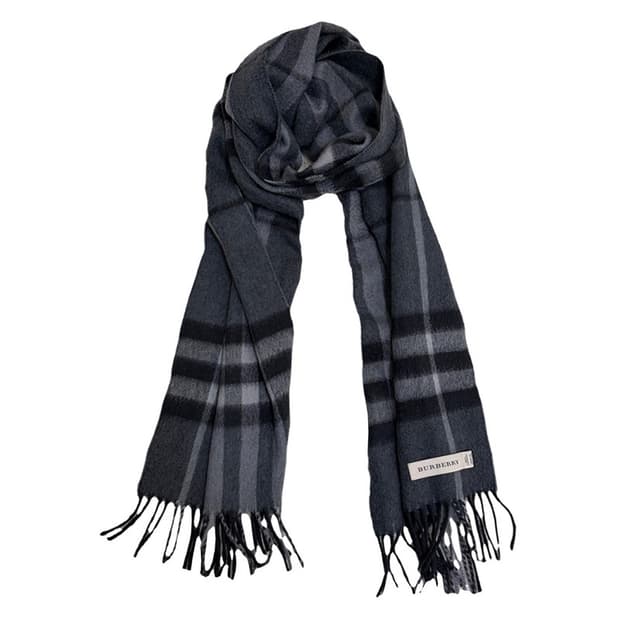 BURBERRY 체크 100% 캐시미어 머플러