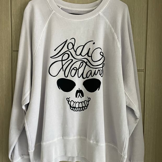 자딕앤볼테르 연보라 해골 맨투맨