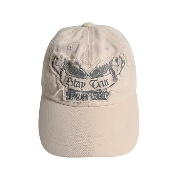 Levi's) 빈티지 리바이스 501 패치 볼캡 연핑크