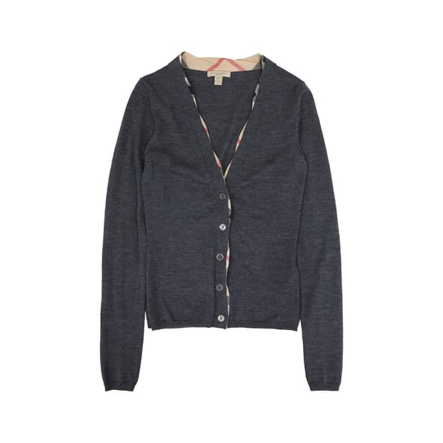 버버리 Burberry 브릿 가디건 울 그레이