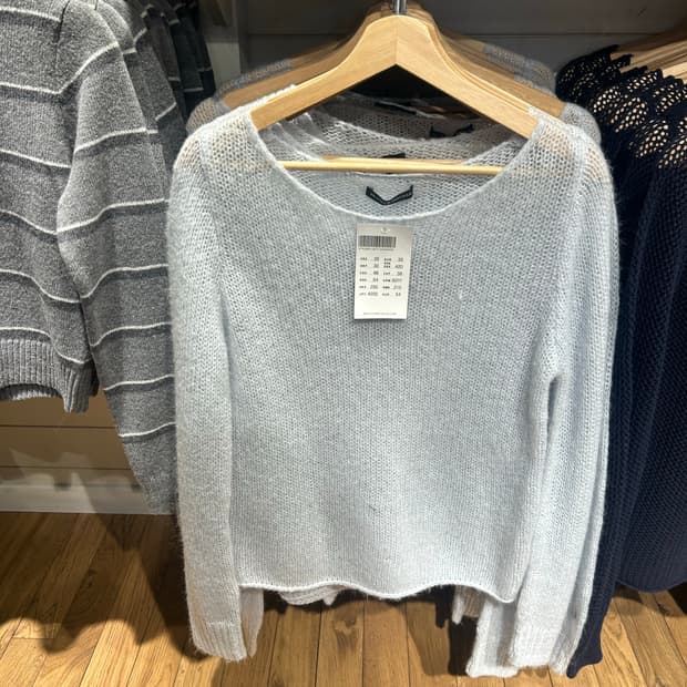 브랜디멜빌 루즈핏 베이비블루 니트 하늘색