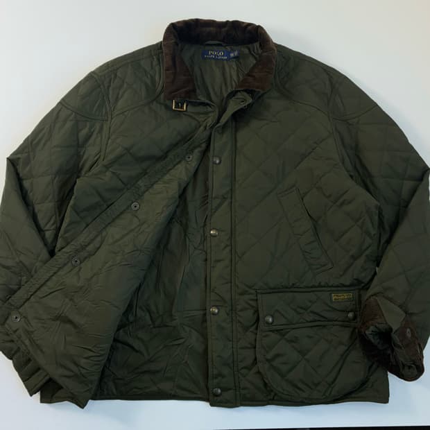 Polo  폴로 랄프로렌 바라쿠다 카키 퀼팅 자켓 