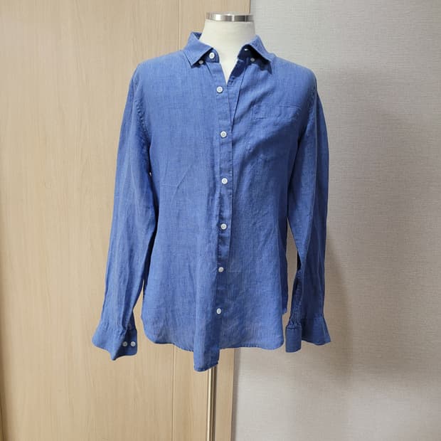 유니온베이 Unionbay 남자 린넨 셔츠 105 블루