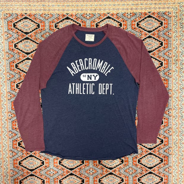 아베크롬비 스펠로고 네이비 나그랑티셔츠 남성XL