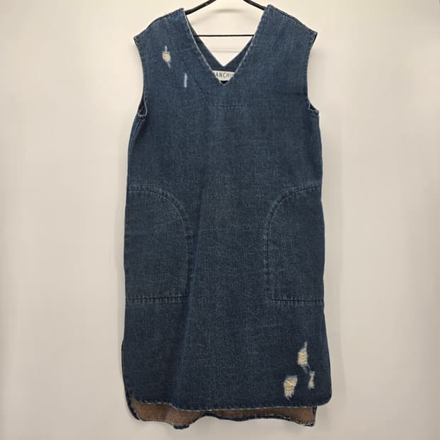 데님 민소매 원피스