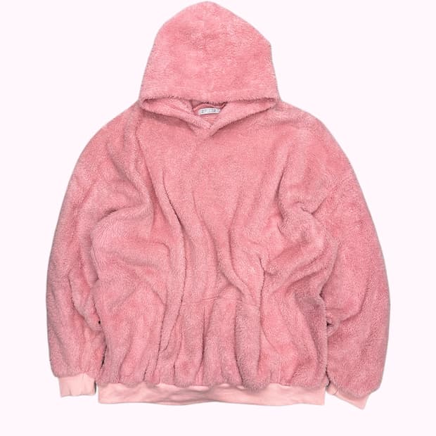  pink fleece over hood 