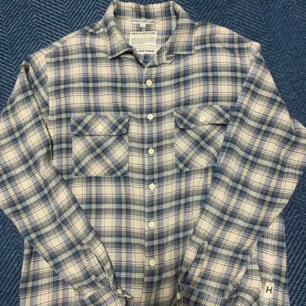 헤리티지 플로스 원 워시드 플란넬 셔츠 (s 사이즈)