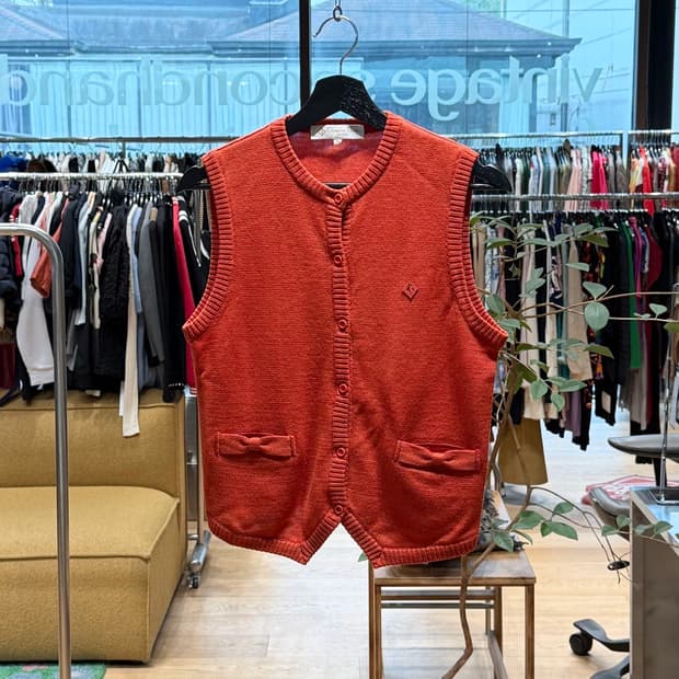 크리스찬 디올 오렌지 베스트 가디건 