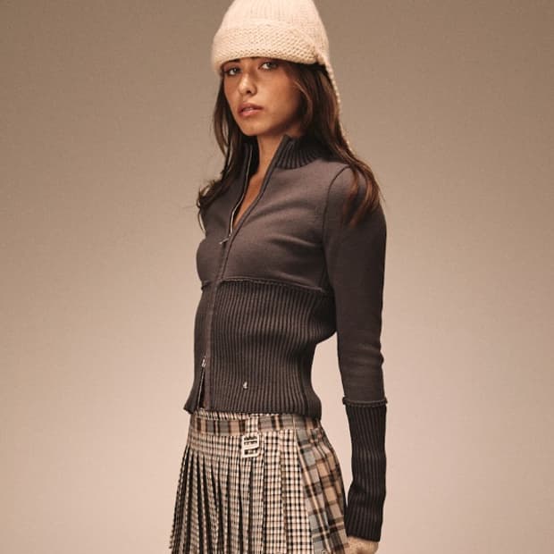 글로니 Debb Twotone Knit Zip-up