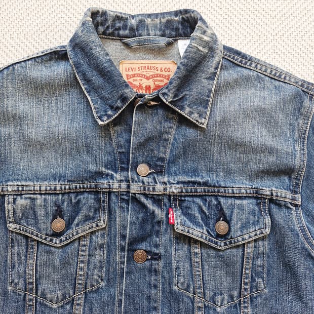 리바이스 빈티지 워싱 데님 트러커 자켓 