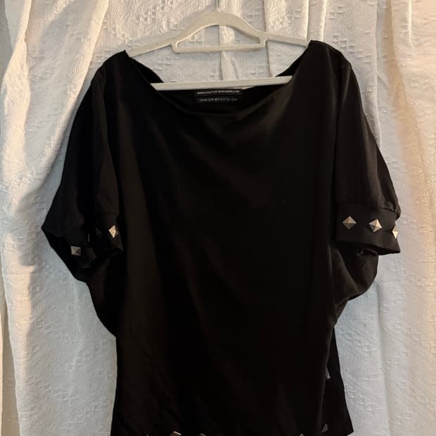 스컬프터  Stud Half Sleeve Sweatshirt