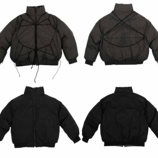 [OJOS] 오호스 타이 리버시블 패딩 블랙