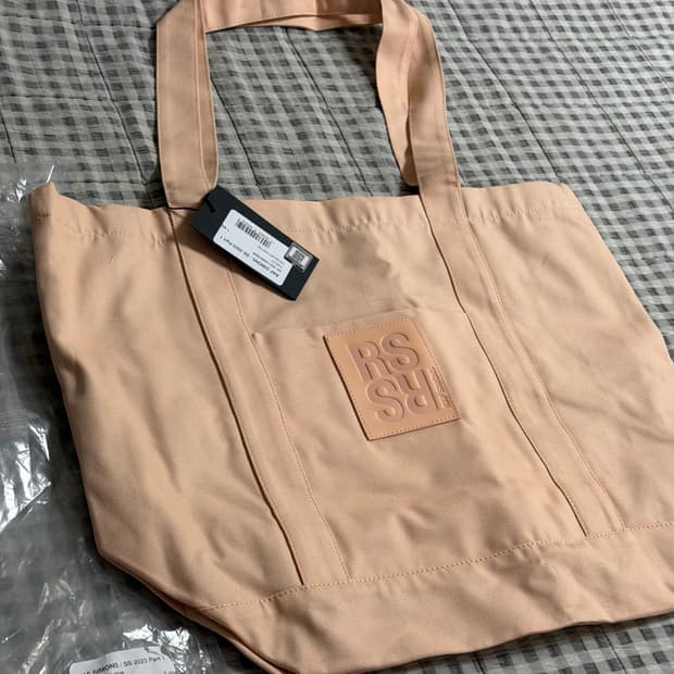 (OS) 라프시몬스 로고 토트백 살몬