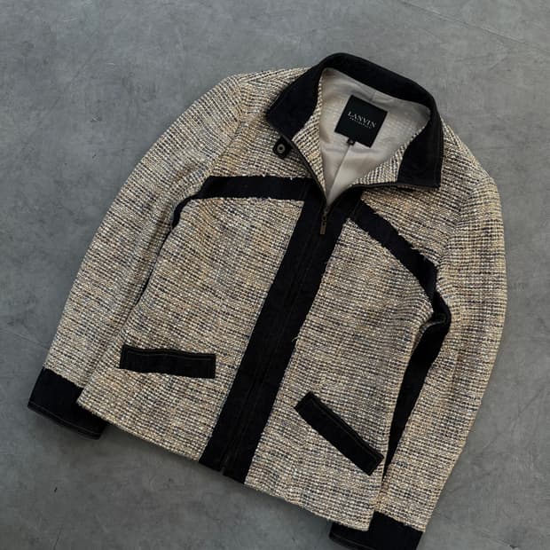 Lanvin 랑방 데님 트위드 집업 자켓 