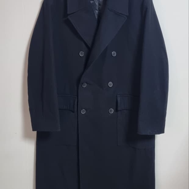 실측 M (95) PLAC 플랙 울혼방 블랙 코트