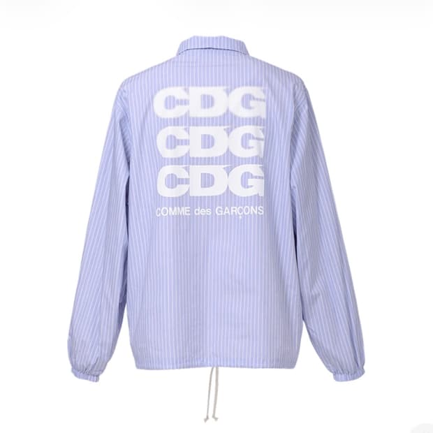 CDG 코치 자켓 코튼 스트라이프