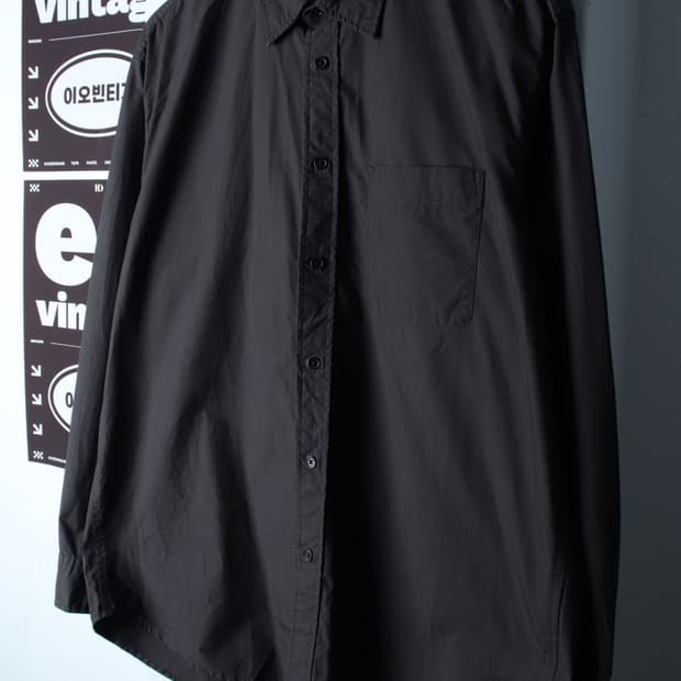 (M-XL) 무신사 스탠다드 셔츠 남방 딥브라운 무지 폴리-H34281