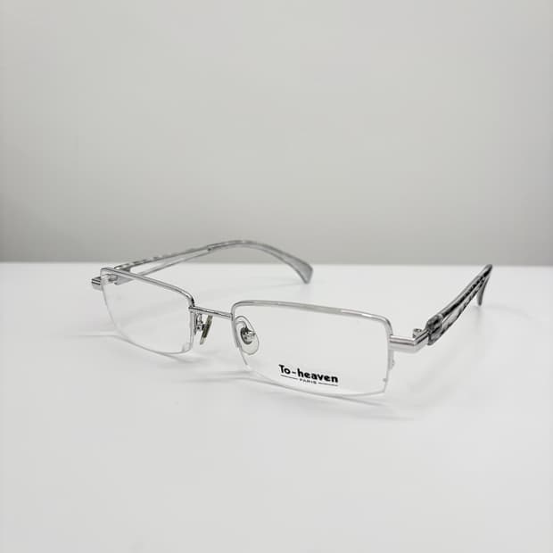 TO-HEAVEN 실버 반무테 빈티지안경