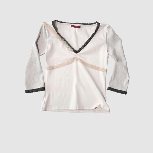 인앤양 레이스 탑 핑크 Lace top pink