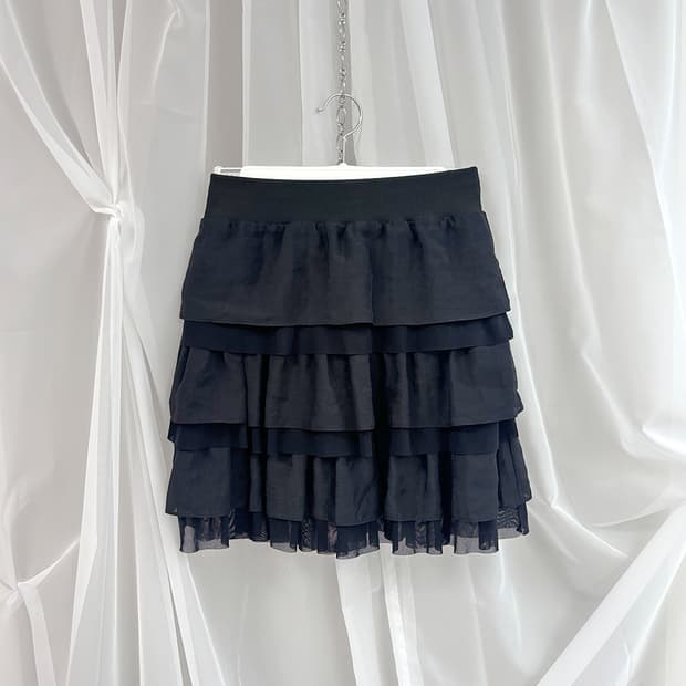 brique tiered banding skirt